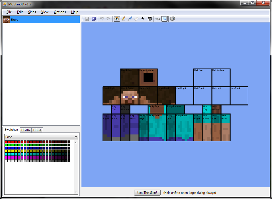 Minecraft Skin Editor 2D